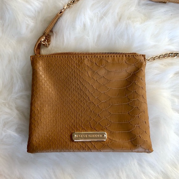 Steve Madden Handbags - Brown Snakeskin Steve Madden Crossbody Purse